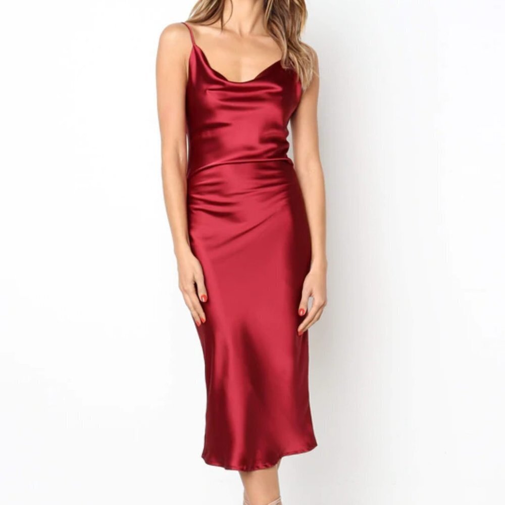 #23❤️ NWOT PETAL & PUP PERSIA DRESS - WINE